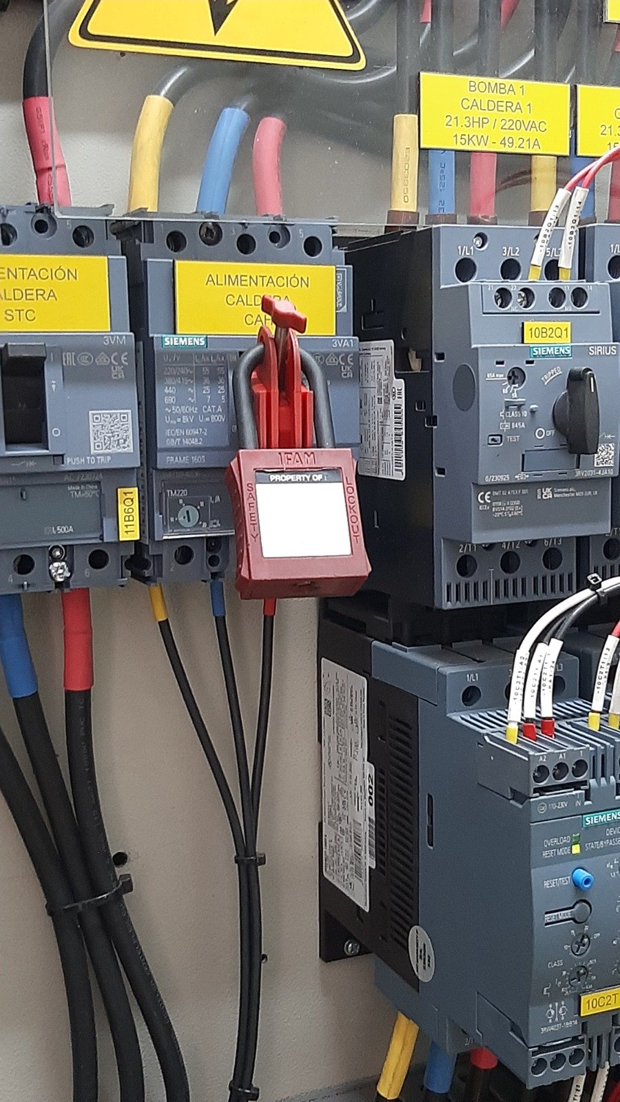 Inspección de tablero y control de energías peligrosas